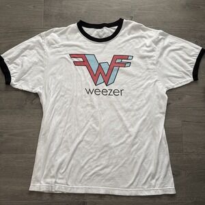 Weezer Rock Music Tee Shirt Ringer Mens XL American Classics